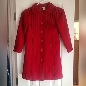 EUC Gymboree Red Dress Coat sz 7
